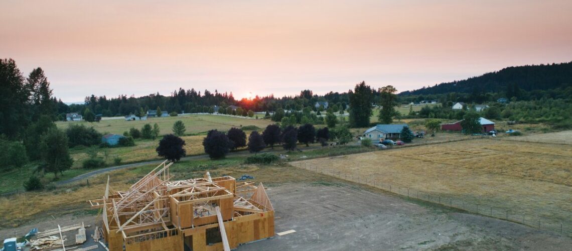 a house being built